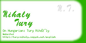 mihaly tury business card